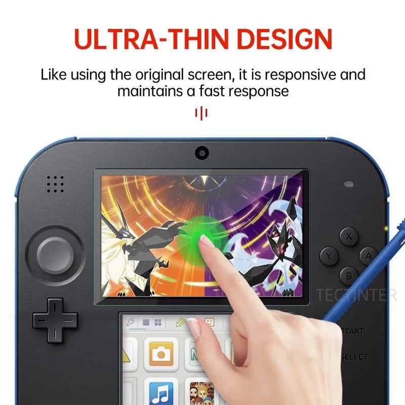 2Pcs/Sets LCD Screen Protector Film Compatible with Nintendo 2DS Top and Bottom Screen Protective Seal Film For 2DS Accessories