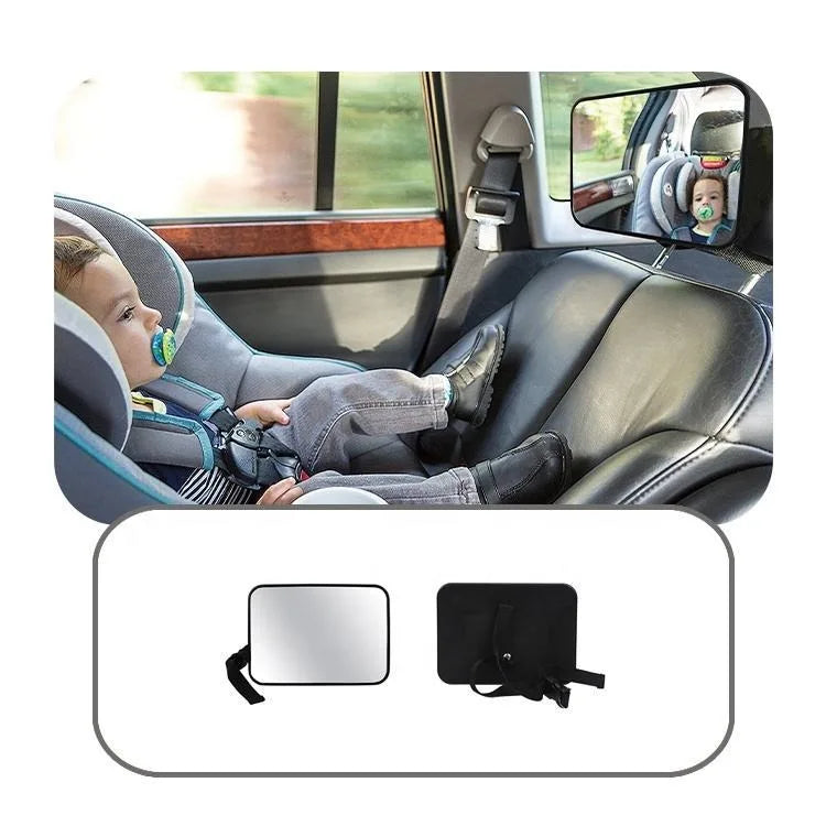 Car Safety Car Baby Mirror Safety Rearview Mirror Rear Seat Mirror Child Seat Headrest Mounting Mirror Safety Monitor Square