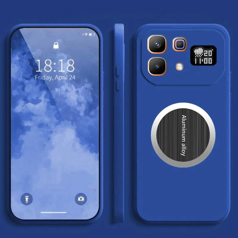 Back Case For Infinix NOTE 60 5G Soft Fashion For Infinix NOTE 60 Pro 5G Cover With Iron Sheet Sticker