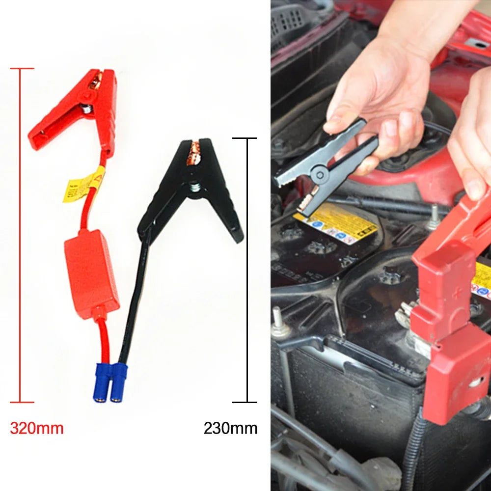 12V Jump Starter Alligator Clips for Car Truck Universal Vehicles Replacement Battery Jumper Cables Emergency Start Power Clamps