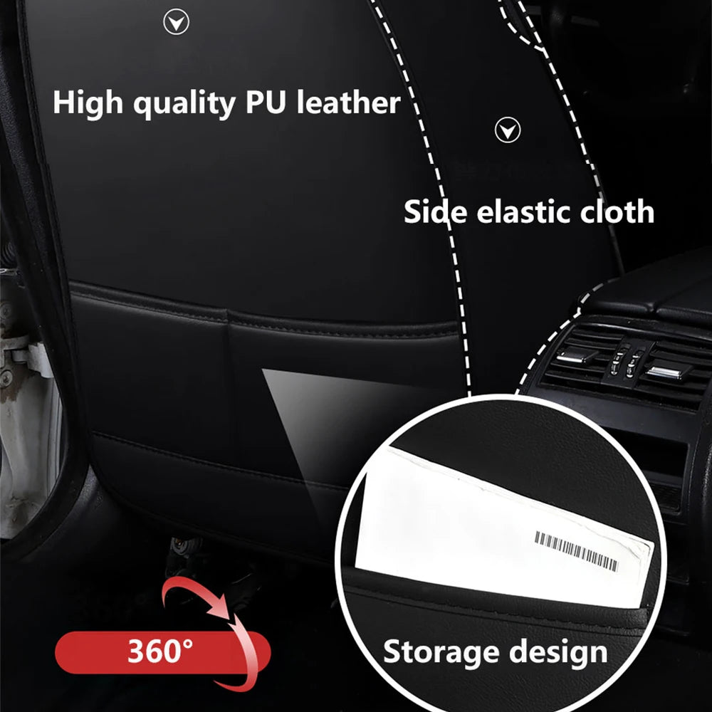 Black Car Seat Covers For Ford Focus 2 MK1 MK3 Mondeo MK4 Fiesta MK7 Fusion Kuga Ranger Explorer 5 Figo Taurus Auto Accessories