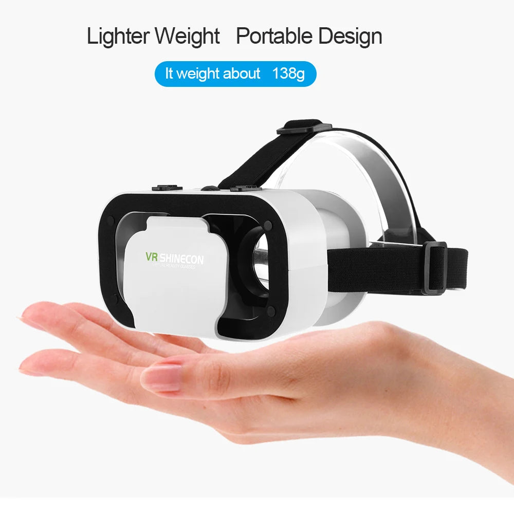 Shinecon VR Glasses 3D Headset Virtual Reality Device Helmet Goggles Lenses Mobile Smartphone Smart Phone Cell Realidade Viar VR