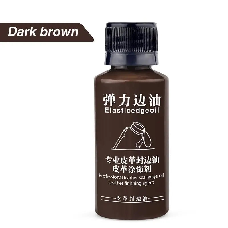 30ml Stretch Matte Elastic Edge Sealing Oil Leather Dye Coloring Coats Edges Repair Wrap Liquid DIY Leather Craft Paint Pigment