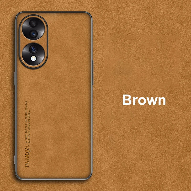 Luxury PU Leather Case For Honor 90 70 50 Back Cover Matte Full Protection TPU Silicone Phone Case For Honor50 Honor70 Honor90