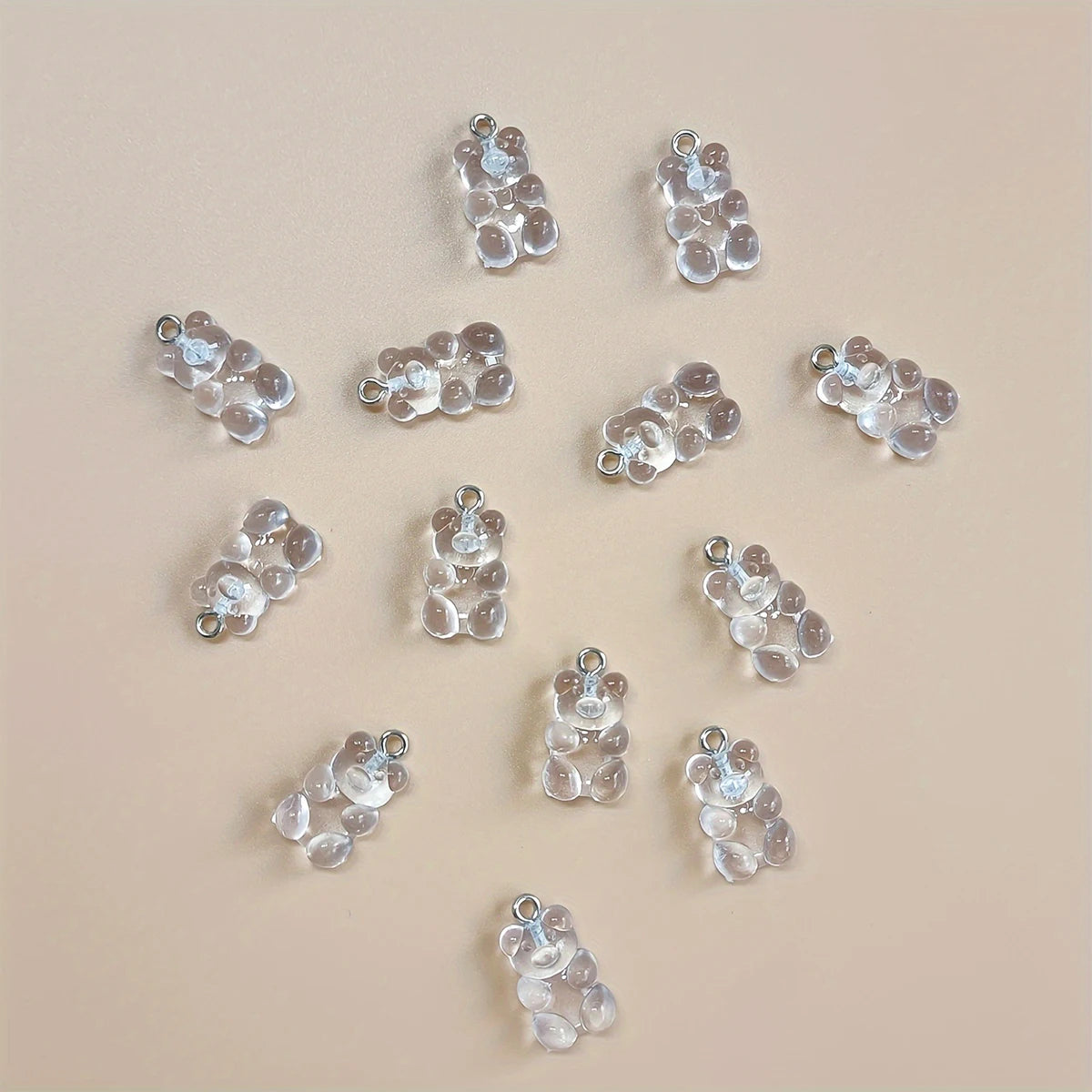 20 Pieces Of Colorful Candy Teddy Bear Gummie Jewelry, Diy Pendant, Cute Earring Necklace, Creative Discovery 20x10mm