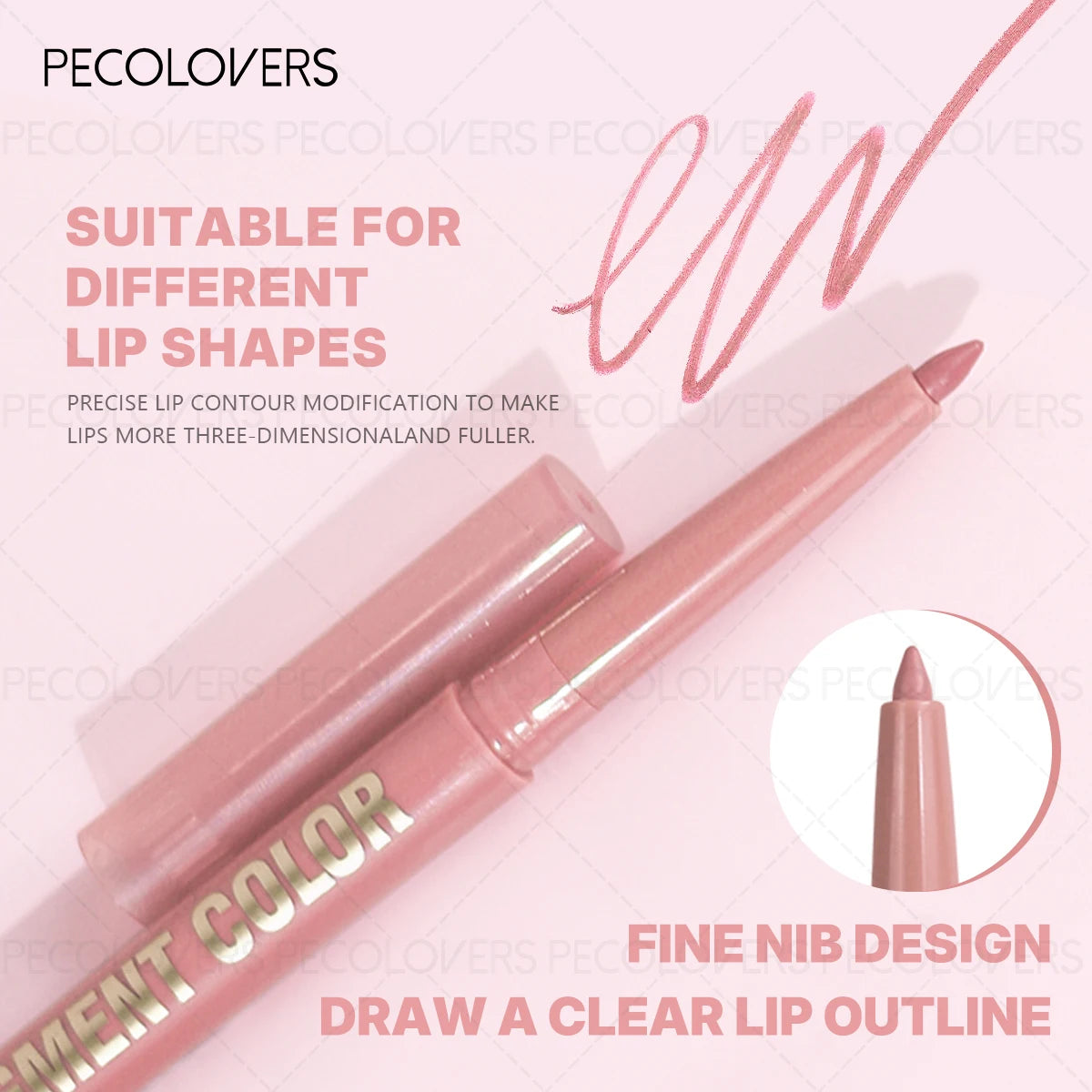 Matte Lip Liner Lipstick Pen, Waterproof Long-lasting Non-sticky, Natural Lip Makeup Look, for All Lip Types, Perfect Gifts