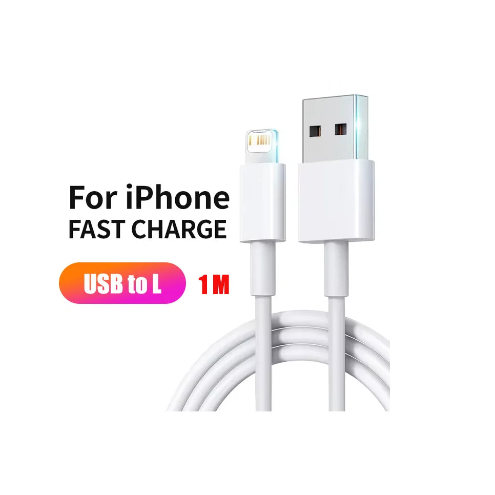 20W Fast Charing USB to L 3.3Ft Cable For iPhone 14 13 12 11 Pro 7 8 Plus Max Xr Xs X Phone Data Sync Charger Wire Cord For ios