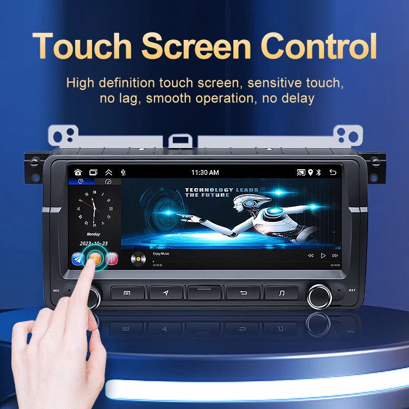 8.8" 2 Din Android 13 Auto Radio Car GPS Navigation Multimedia Player For BMW E46 320i 325i 323i 330i Stereo System Carplay Wifi