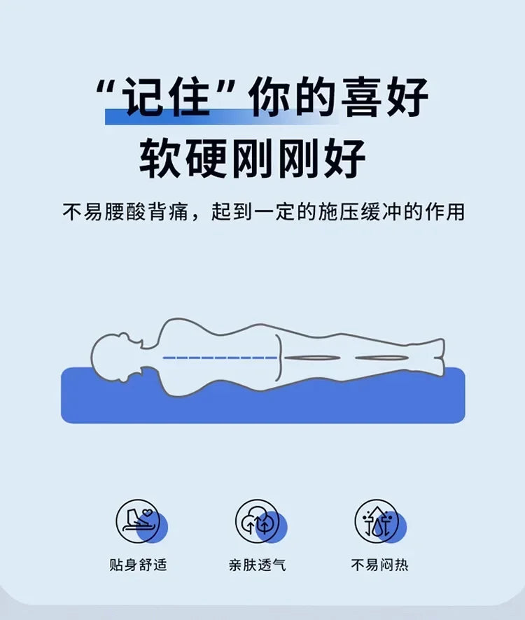 Breathable Antibacterial Cushion Mattress Toppers, Soft Fiber Bed Mattress, Comfortable Mattress, Quilt Mats Toppers Memory Foam