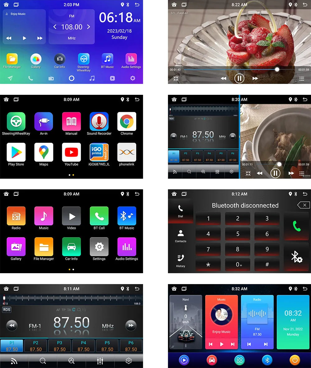 4G 64G Car play Android Radio Multimedia 7 9 10 inch CarPlay Android Auto 2 din Radio Stereo Receiver Player 2DIN GPS 4 Core
