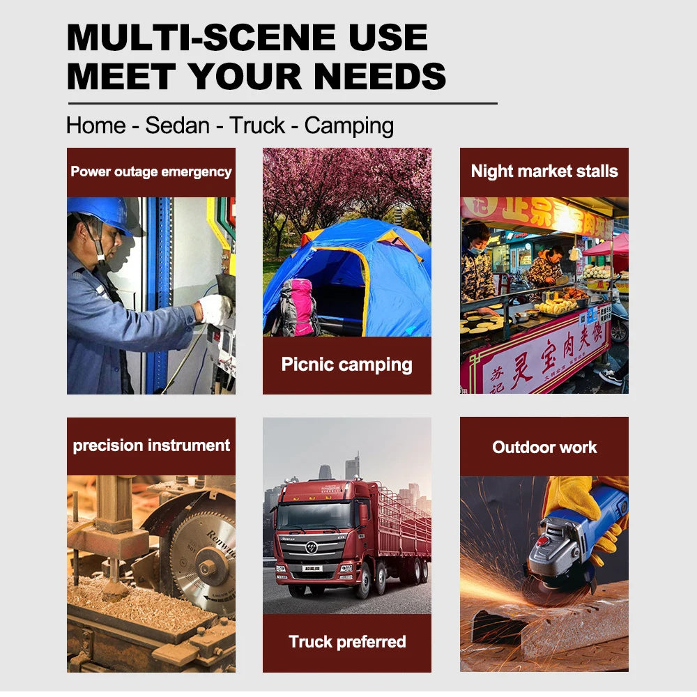 Pure Sine Wave 1000W 1500W 2200W 2600W DC 12V To AC 220V Car Power Inverter Adapter Converter With 3.1A Dual USB EU/Universal