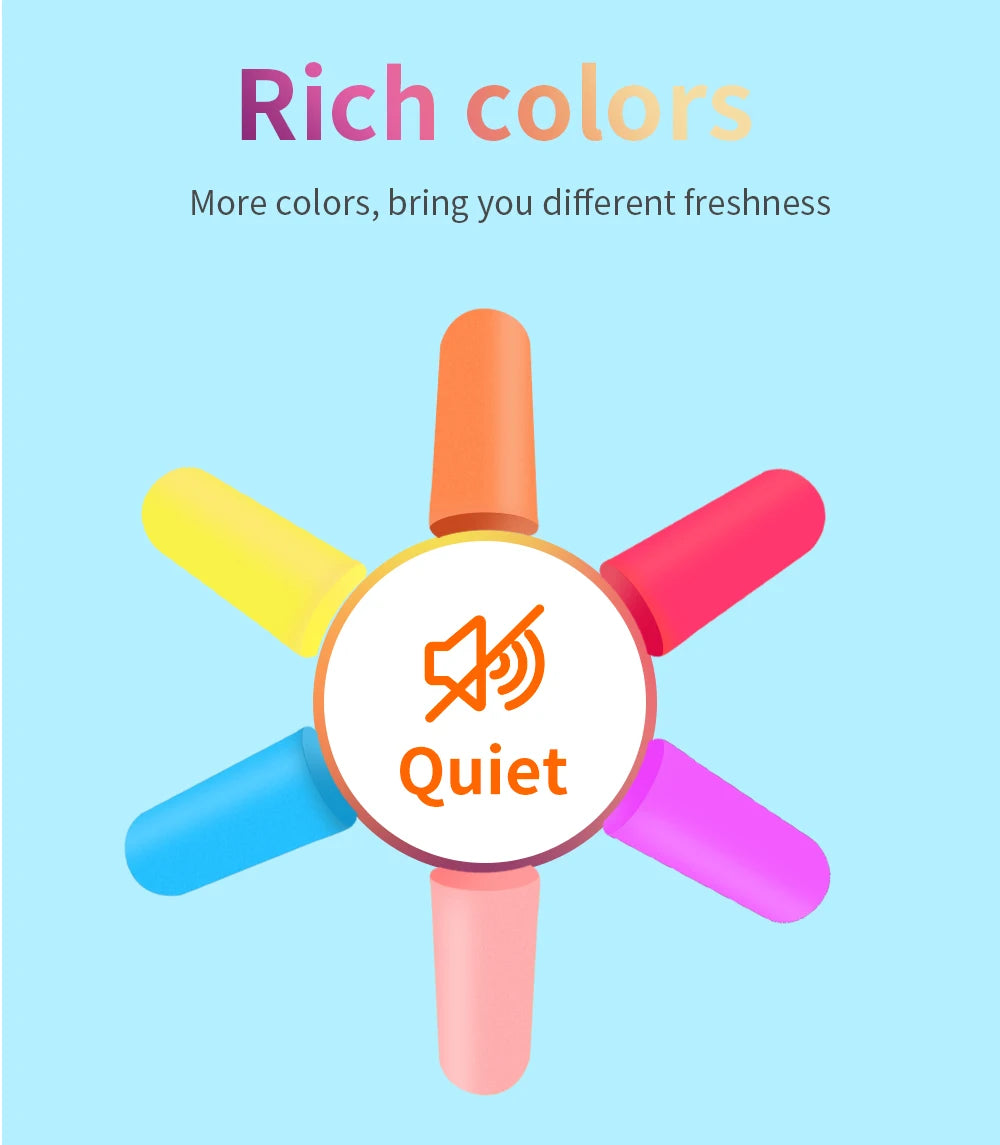 TISHRIC Earplugs Soft Sponge Ear Plugs Noise Reduction Sleeping Earplug  Travel Noise Reduction Rate 35.5db Sound Insulation