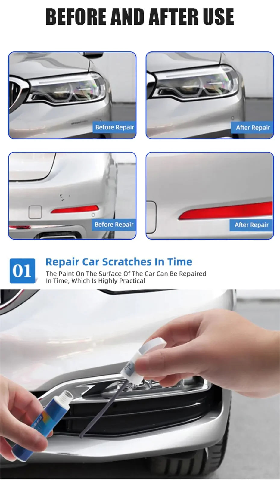 Professional Remover Applicator Coat Painting Pen Scratch Clear Remover Touch Up Car Paint Repair
