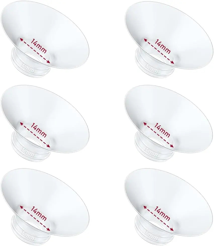Flange Insert 6pcs Compatible with Momcozy/Spectra/Medela/eufy/Lansinoh/Elvie Breast Pump, Fit for 24mm Flange/Shield