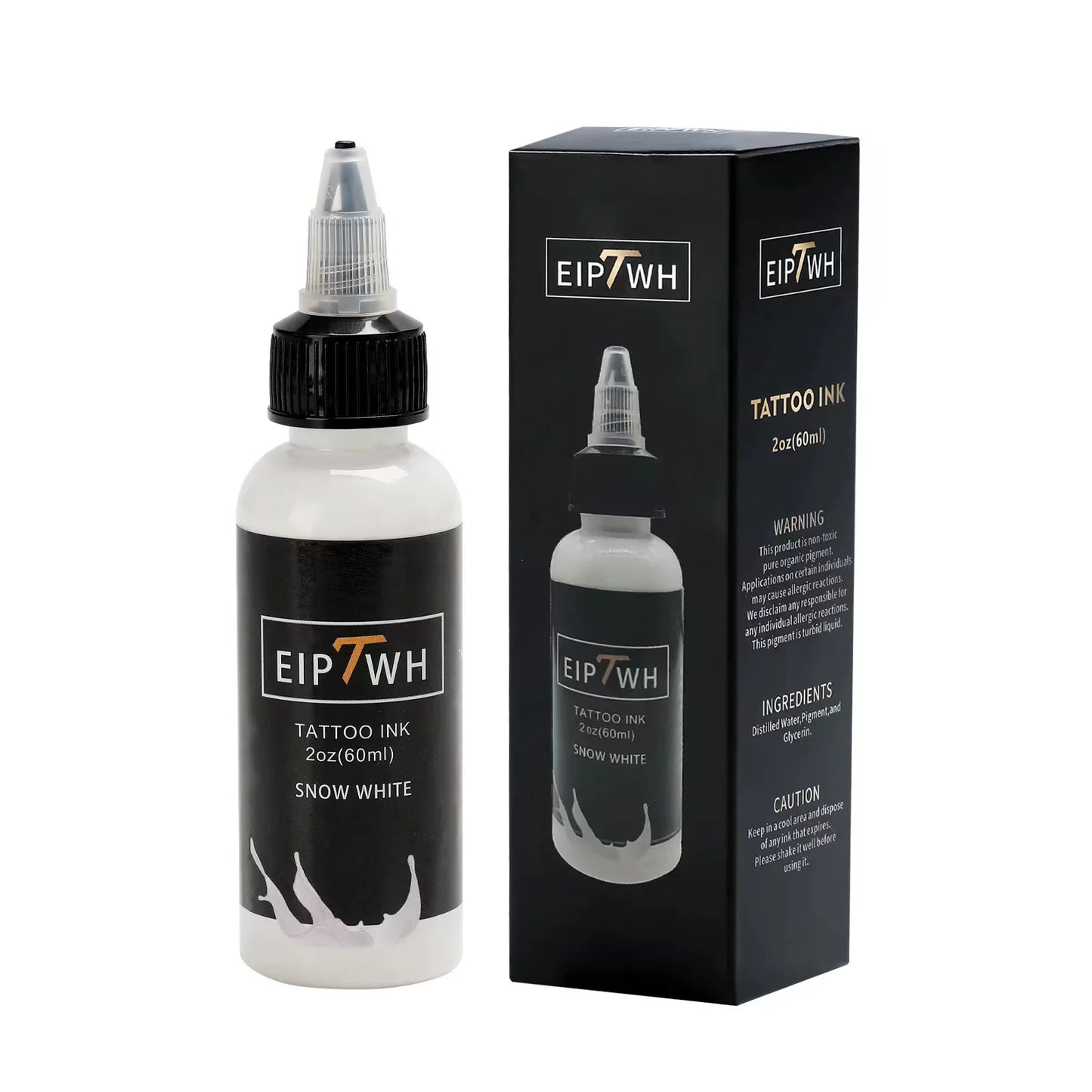 Tattoo ink colorant 2oz (60ml) black and white tattoo colorant, professional tattoo tattoo black&white consumable dye set