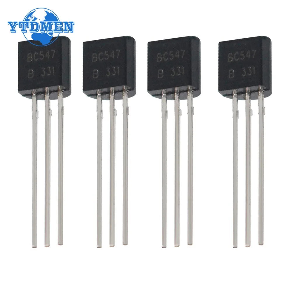 100PCS BC547B BC547 TO-92 Bipolar Transistors BJT NPN 45V 100mA Transistor Kit