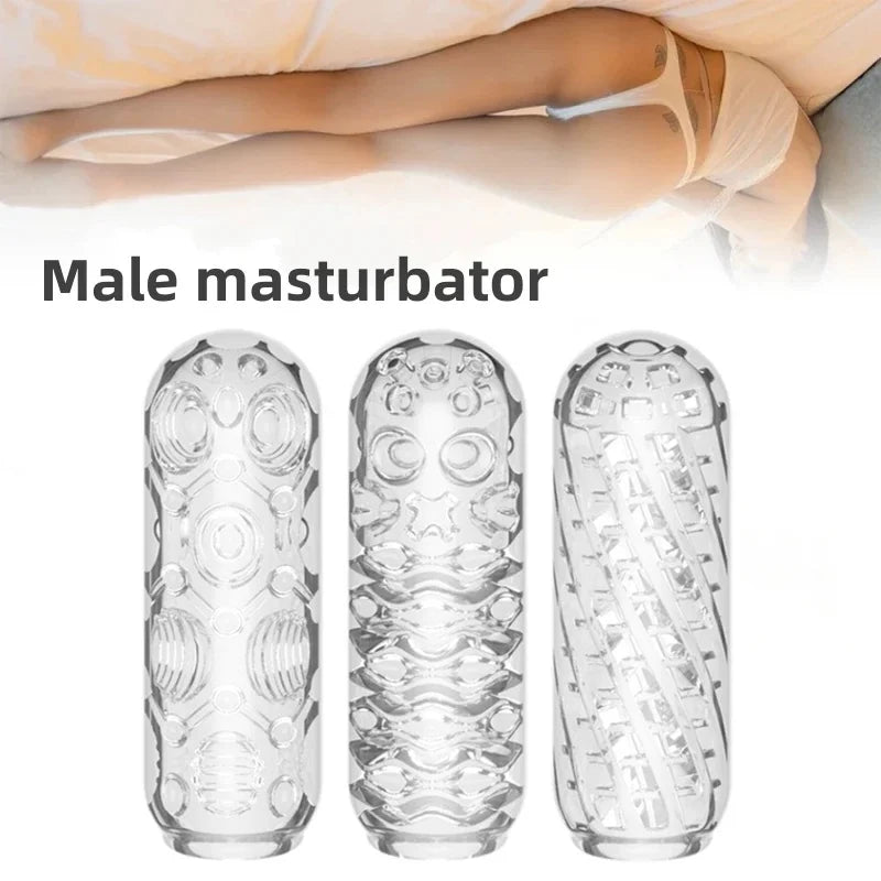 Transparent Male Masturbate Cup Penis Sex Toys for Men Endurance Exercise Soft Pussy Aircraft Cup Artificial Vagina Cock Sleeve