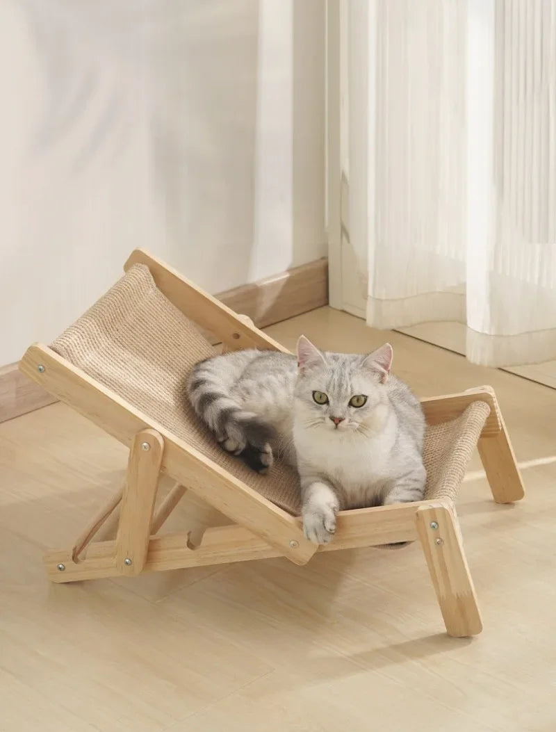 Cat Sisal Lounge Chair Detachable Adjustable Comfortable Beach Chair Lifting Bed Elevated Bed Cat Grab Board Easy To Install