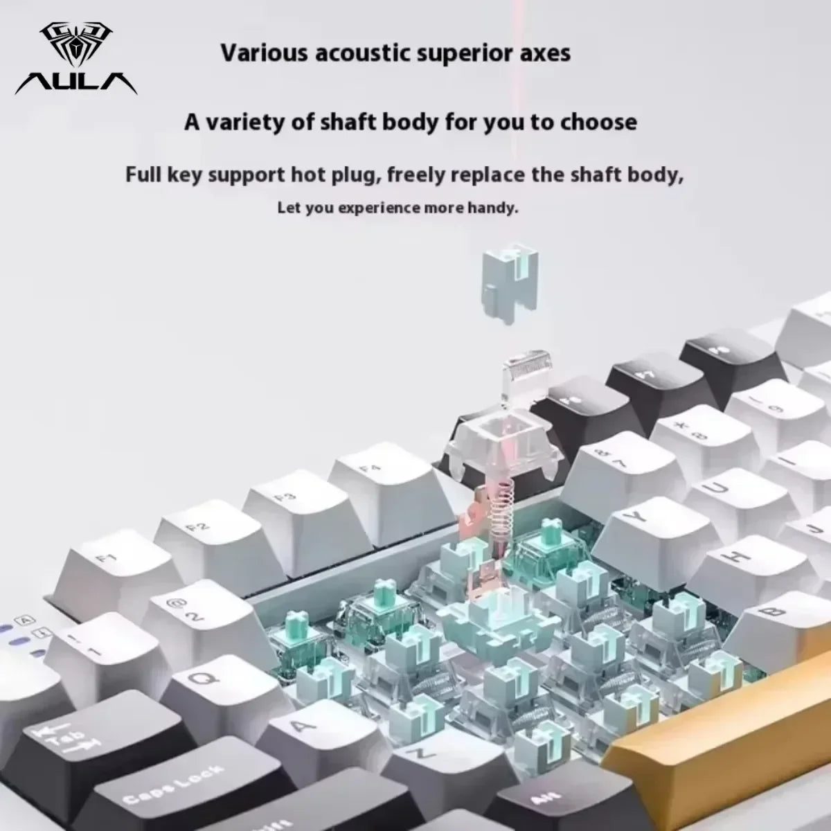 AULA S87Pro Gaming Mechanical Keyboard Wireless Bluetooth Keyboard Tri-mode RGB Hot Swappable Customized Games Accessories