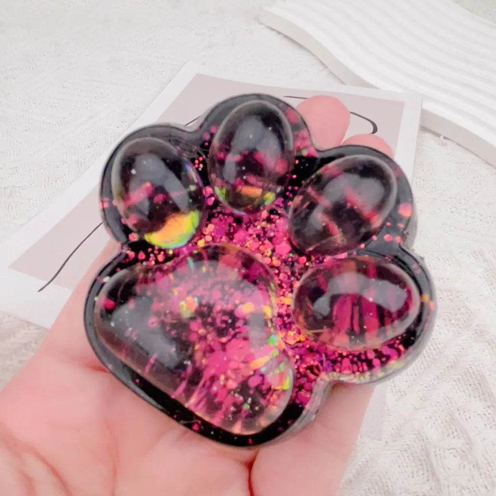Squeeze Cat Paw Toys Pinching Cat Paw Decompressing Toy Soft Sticky Stress Relief Relax Toys