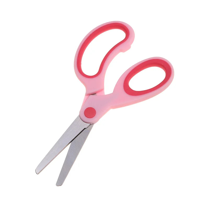 Safty Scissors For Kids Student DIY Paper Children's Left-handed Scissors Scissors With Sleeve Cutting Tool Stationery