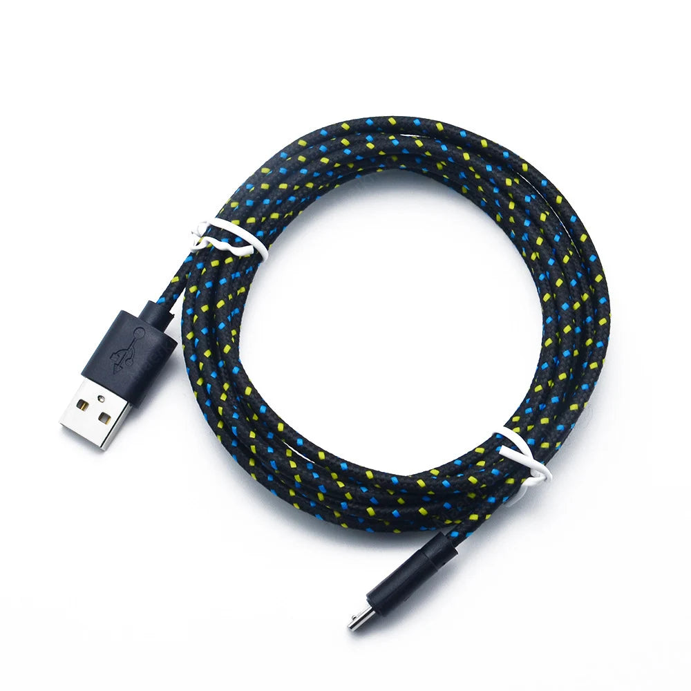 Micro USB Cable 2.4A Fast Charging Mobile Phone Charger Date Cord For Samsung Huawei Xiaomi Micro Nylon Braided Data Sync Cable