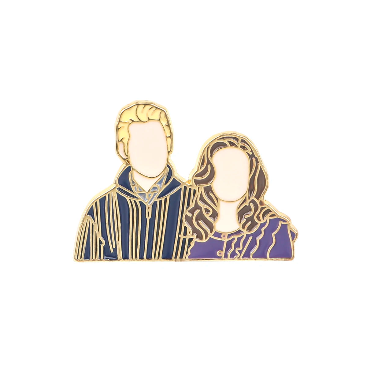 Love Movie Characters Pins Cartoon Badges Brooches for Clothing Enamel Pin Couple's Badges Jewelry Accessories Gifts for Friends