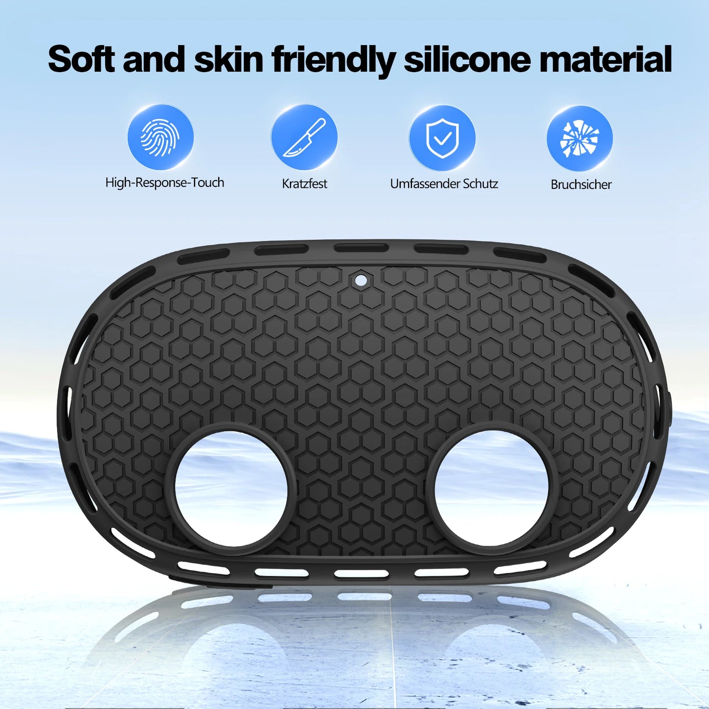 Silicone Protective Case for Meta Quest 3S VR Headset Shell Skin Protector Cover for Meta Quest 3S Accessories