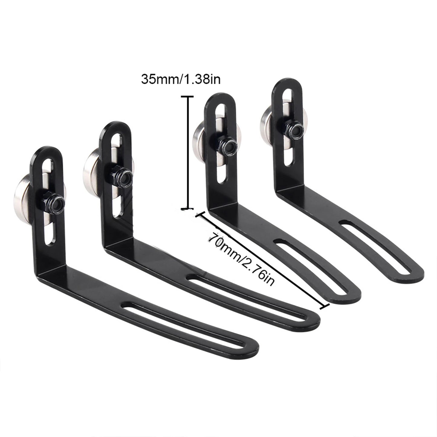4PCS RC Car Shell Body Mount Metal L-Bracket with Magnet for 1:10 RC Crawler Car Axial SCX10 90046 D90 S18