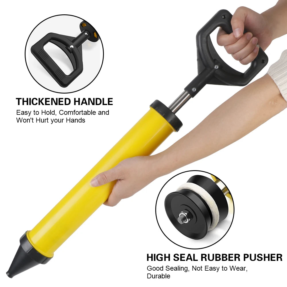 Caulking Gun Cement Lime Pump Grouting Mortar Sprayer Applicator Grout Filling Tools with 4 Nozzles Caulking Gun