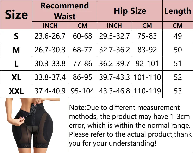 Women Shapewear High Waist Shorts Butt Lifter Hip Pad Shorts Hip Enhancer Body Shaper Shorts Waist Trainer Tummy Control Panties