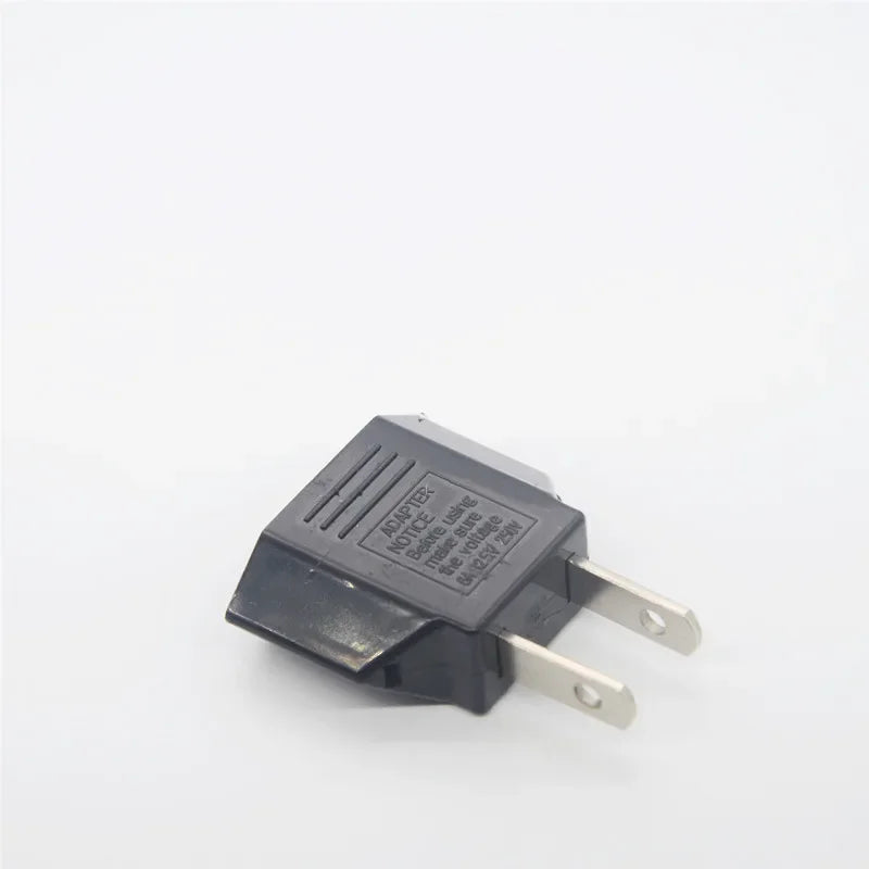 EU Europe to US USA Travel Power Plug Adapter Converter (Black)
