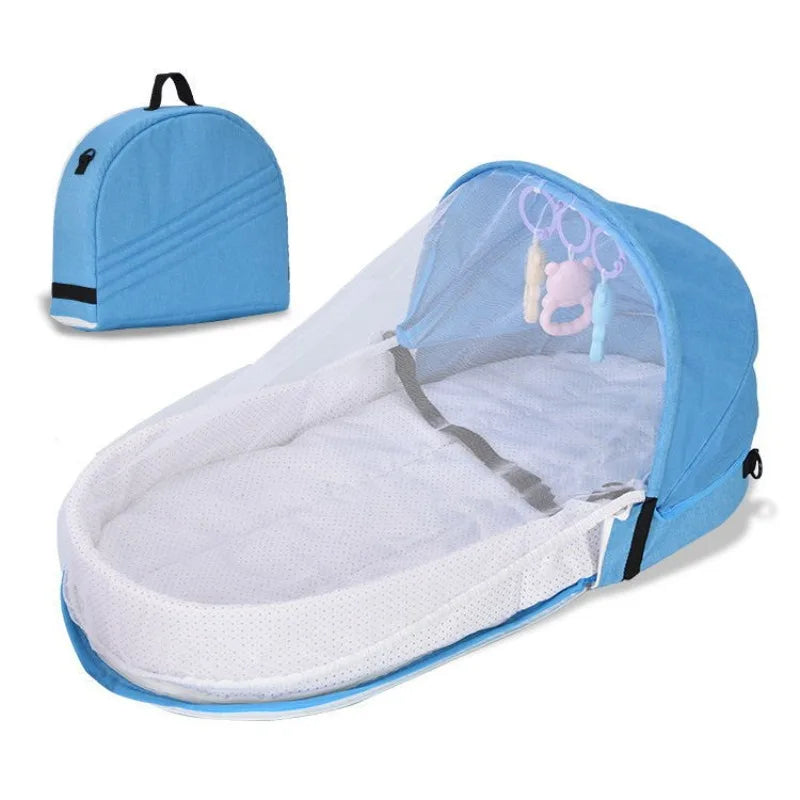 Convenient Folding Anti-pressure Crib Medium Bed Newborn Baby Isolation Bionic Travel Crib