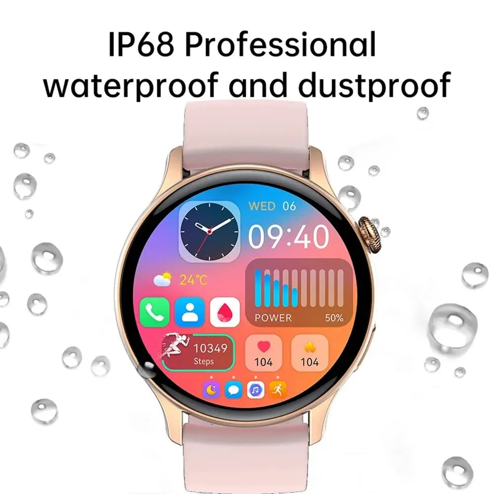 SENBONO Smartwatch Women AMOLED 1.43" HD Screen Always Display NFC Time Bluetooth Call IP68 Waterproof Sports Smart Watch Men