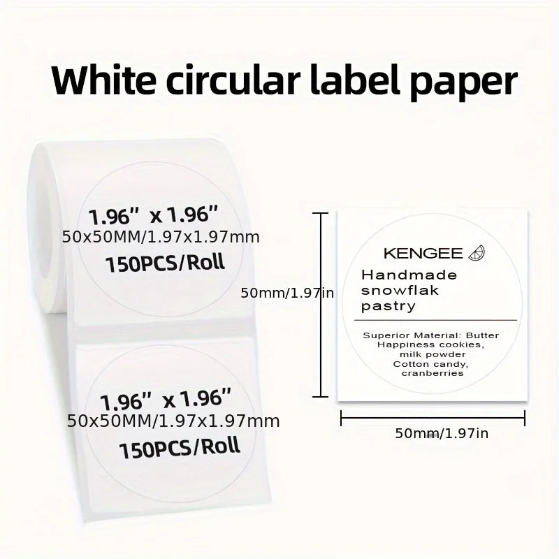 D100 thermal label printer, desktop label printer, wireless compatible with mobile phones and computers, suitable for shipping