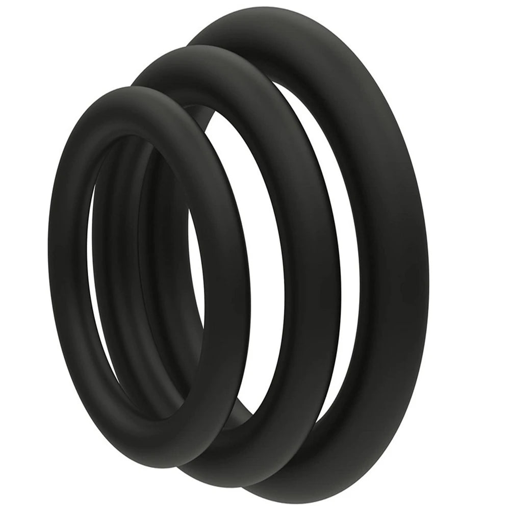 Silicone Penis Ring Set Sex Toys for Men 3 PCS Silicone Luminous Locking Ring Delayed Ejaculation for Men Adult Sex Toys