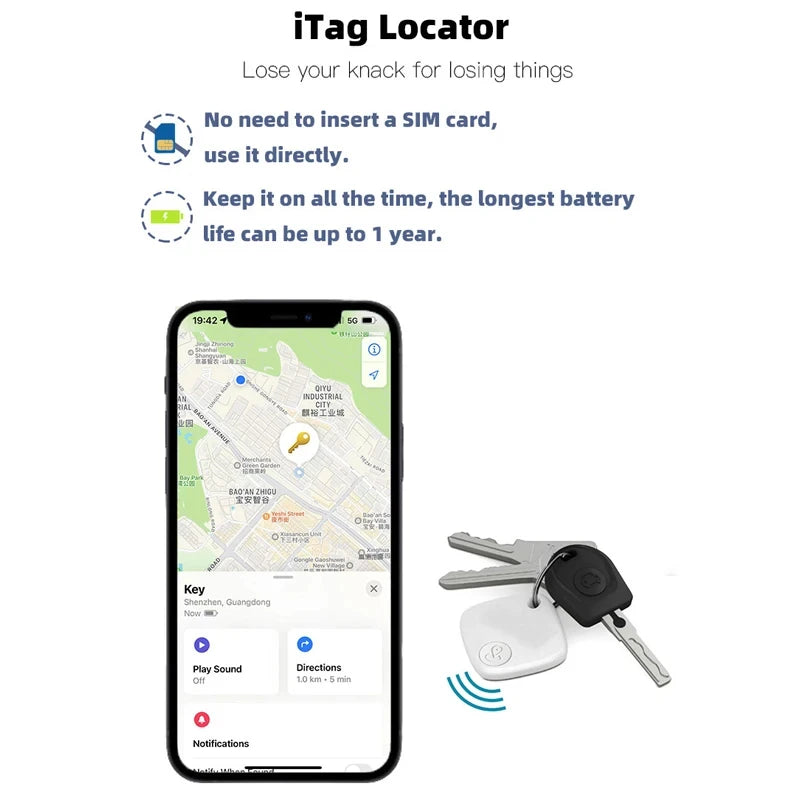 S1 Mini Tracking Device For Find My Key Smart Tag Child Finder Pet Car GPS Lost Tracker Smart Bluetooth Tracker IOS System
