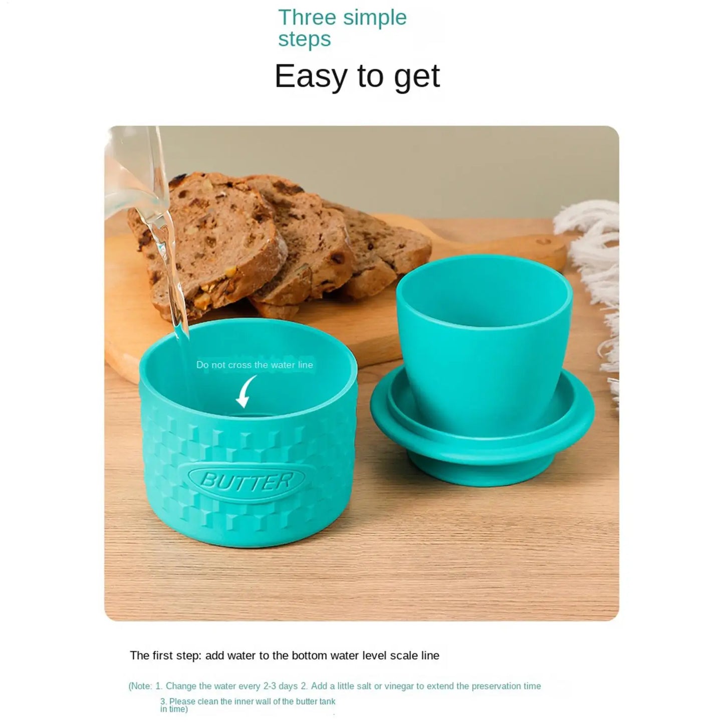 French Butter Crock For Counter With Lid Spreadable Butter Silicone Bell Style Butter Jar Butter Dish Butter Keeper Holder Jar