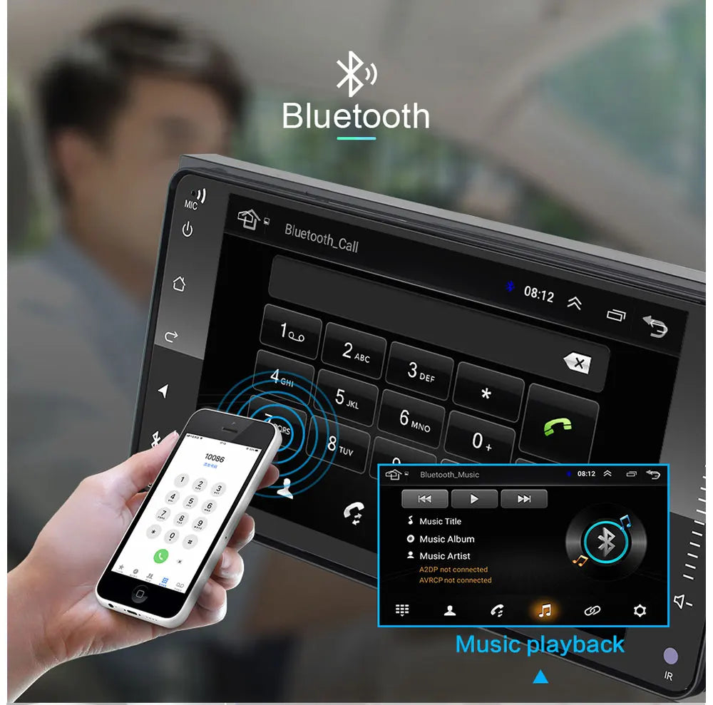 2 din android 10 Universal Car Multimedia Radio Player CarPlay 2Din Stereo For Toyota VIOS CROWN CAMRY HIACE PREVIA COROLLA RAV4