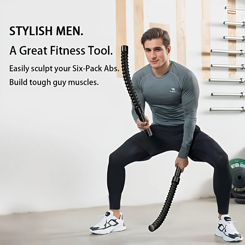 2Pc Strength Training Bar Ergonomic Fitness Grip Bar Biceps Triceps Strengthener Spring Arm Strength Expander Arm Muscle Trainer