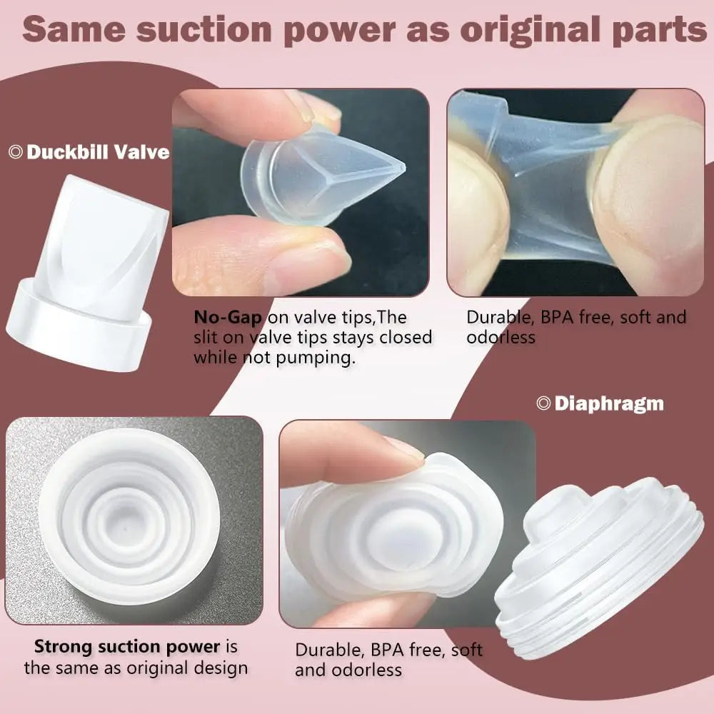 Full Sets 24mm Collector Cup And Flange Inserts Only Compatible with Momcozy M5 Breast Pump Replacement Accessories