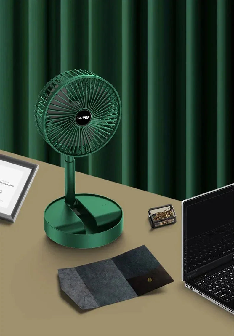 Desktop Foldable Retractable Small Fan Mini Portable Charging USB Home Low Noise High Duration Standby Mini Electric Fan