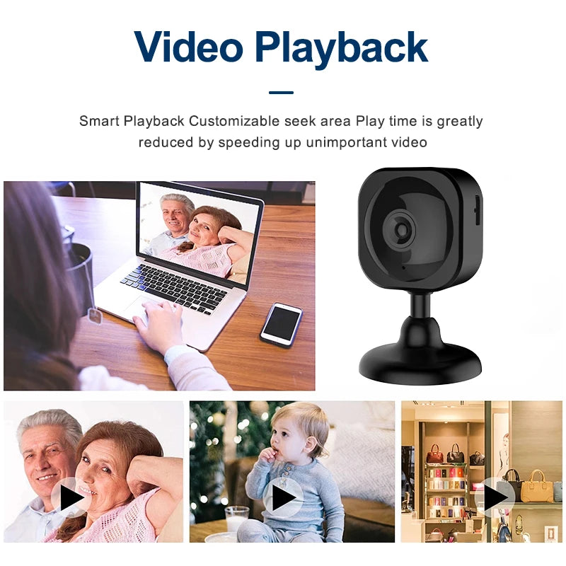 2MP1080P WiFi Home Indoor Baby Camera Monitor, 5V USB Power Supply, No TF Card, Two-Way Audio, Infrared Night Vision, Alarm Push