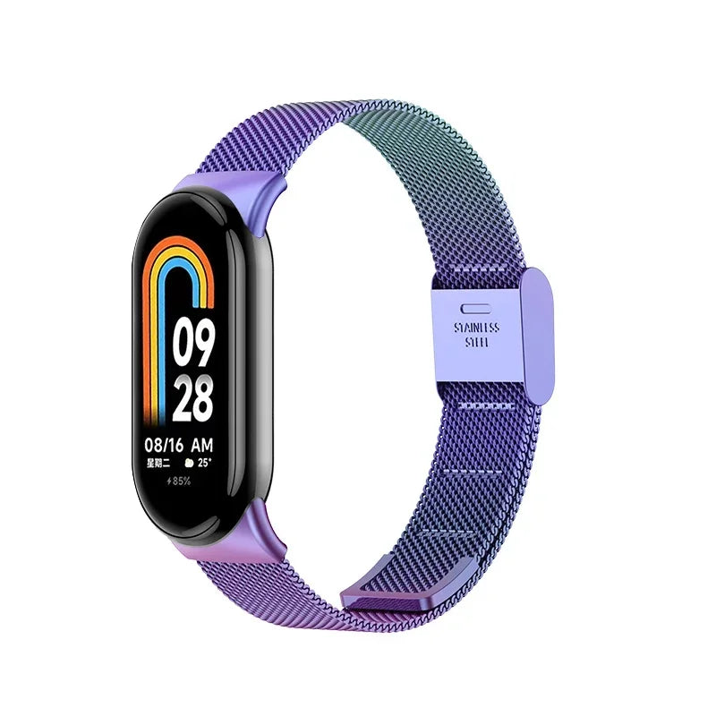 Stainless Steel Strap for Xiaomi Mi 9 8 Band Metal Milanese Bracelet on Mi Band 8 Wristband for Mi Band 9 8 Strap Accessories