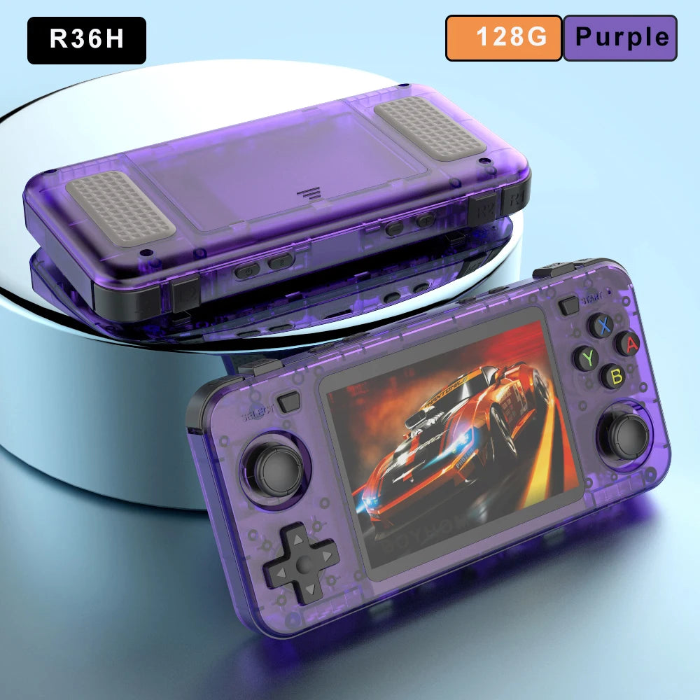 R36H Retro Handheld Video Game Console 3.5 Inch IPS Screen 10000+ Games ARKOS Emulator for PS1/PSP/DC/N64/SS