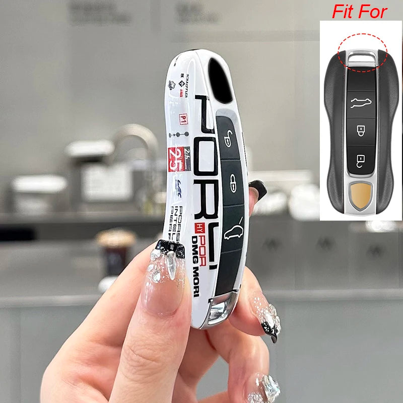 For Porsche Cayenne 718 MACAN Panamera 911 Macan Boxster Cayman Remote Multiple Painting Car Key Case Replace Cover Accessories