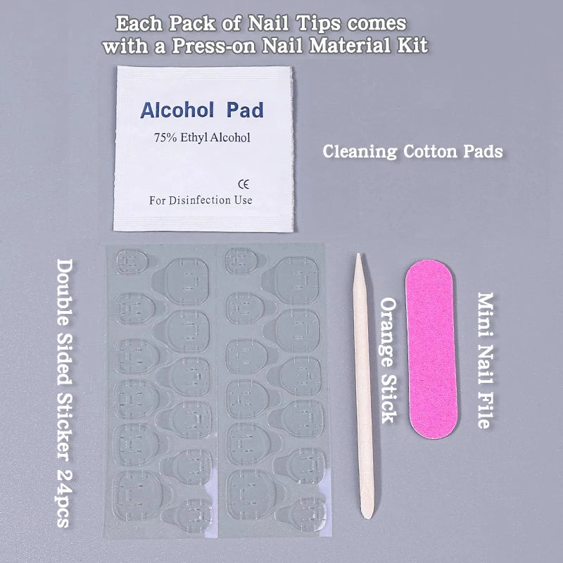 Cat Eye Press on Nails - Fake False Stick-on Nails Tips, Reusable Nail Tips Set for Women