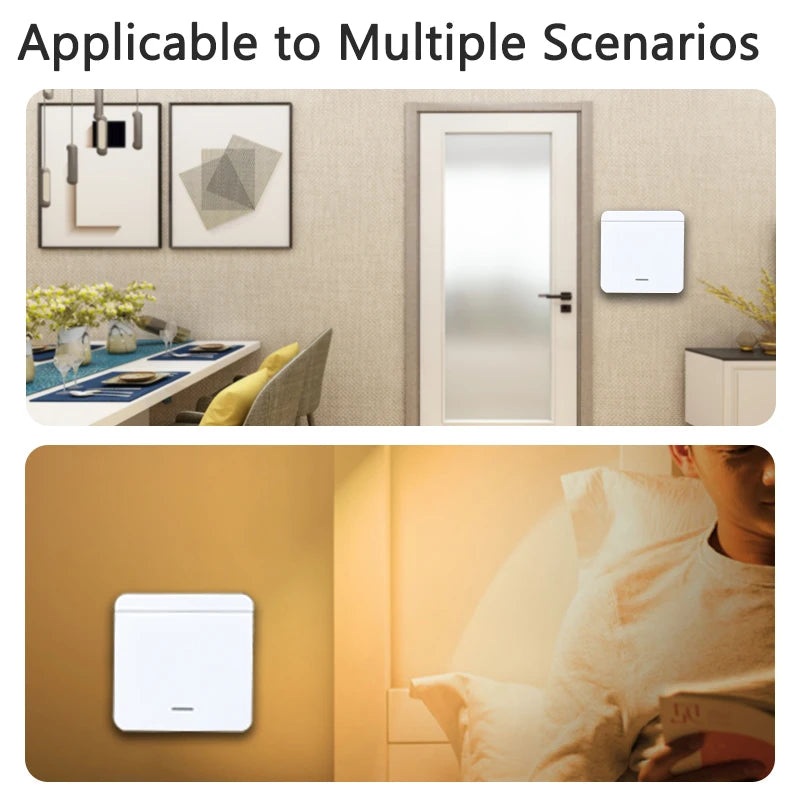 Wireless WiFi Light Switch RF 433MHZ Smart Wall Panel APP Voice Control Alexa Google Home Alice Mini Relay Receiver for LED Lamp