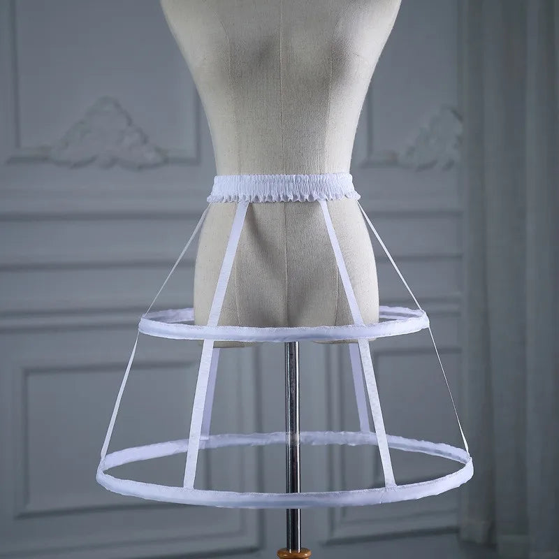Girls 3 Hoops Crinoline Cage Bustle Petticoat Women Adjustable Pannier for dress