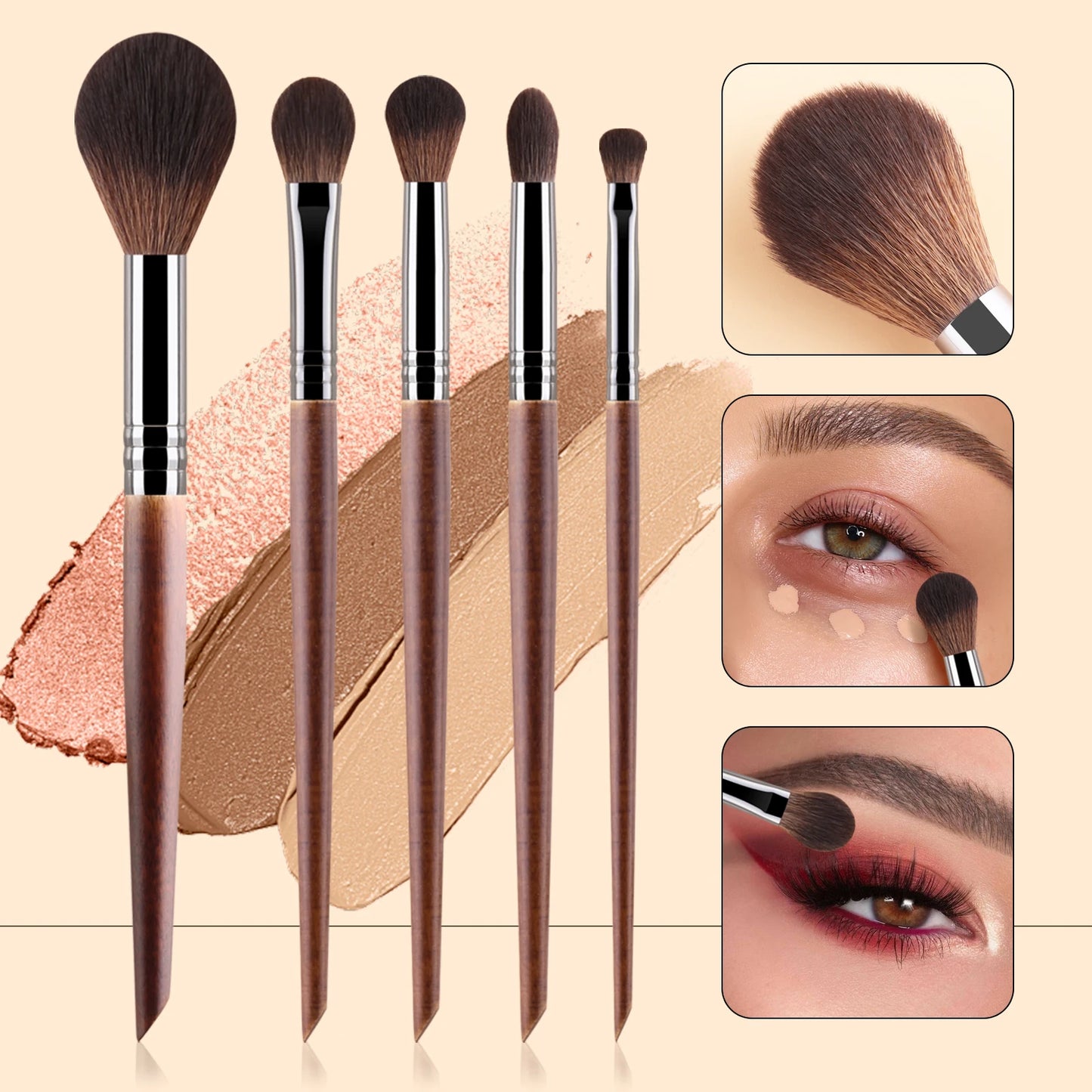 5pcs Natural Makeup Brushes Set Eyeshadow Make Up Brush Kit for Blending maquillage makeup brush